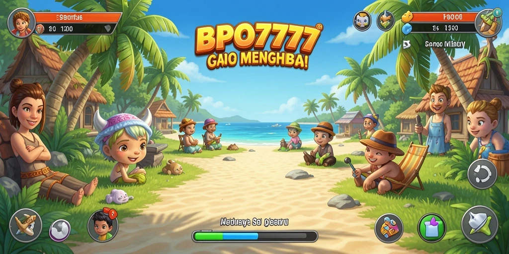 Tampilan gameplay BPO777 yang santai dan menghibur.