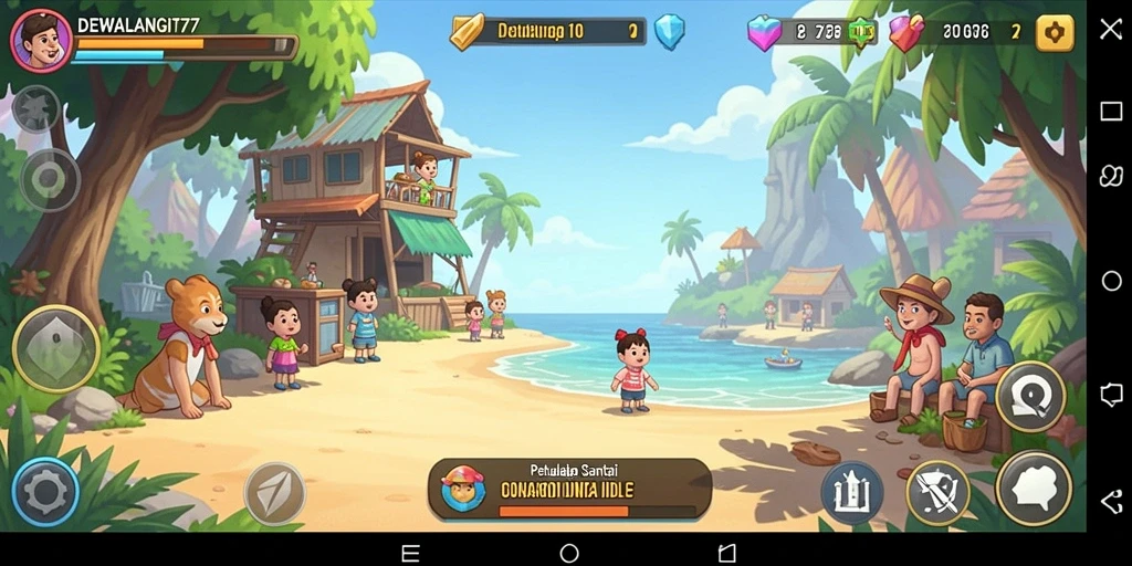 Tampilan gameplay santai DEWALANGIT77 yang memikat.