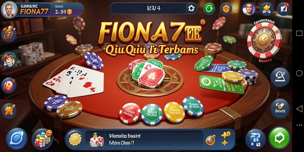 Screenshot FIONA77 menampilkan serunya permainan QiuQiu.