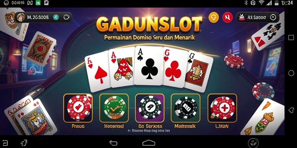 Tampilan gameplay seru dalam GADUNSLOT dengan fitur Domino.