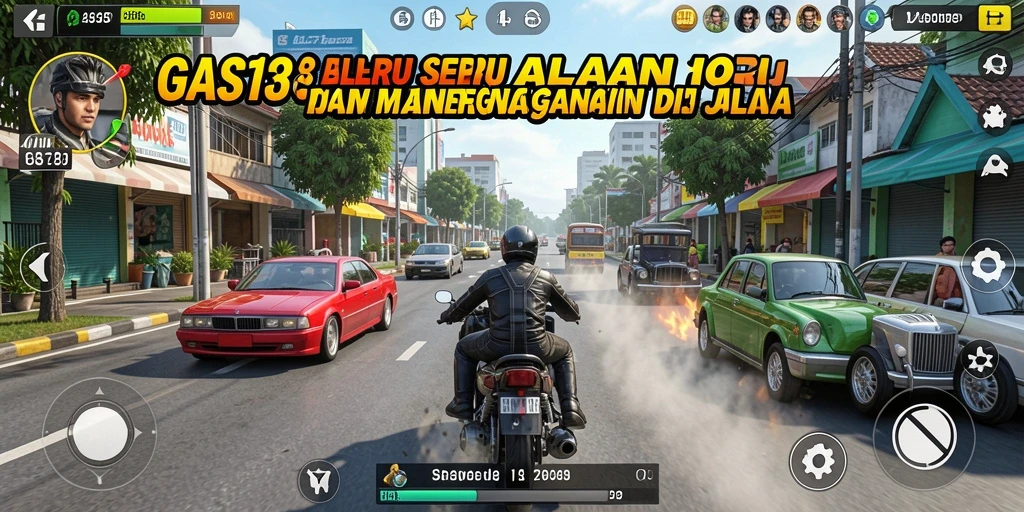 Screenshot dari gameplay GAS138 menampilkan aksi balapan yang mendebarkan.