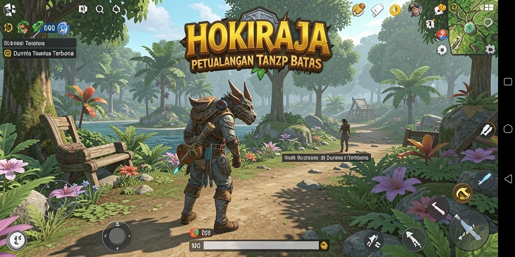 Gameplay seru di dunia terbuka HOKIRAJA yang menakjubkan.