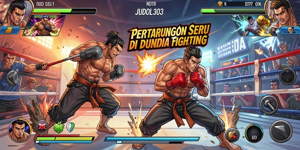Screenshot menampilkan aksi pertarungan seru dalam JUDOL303.