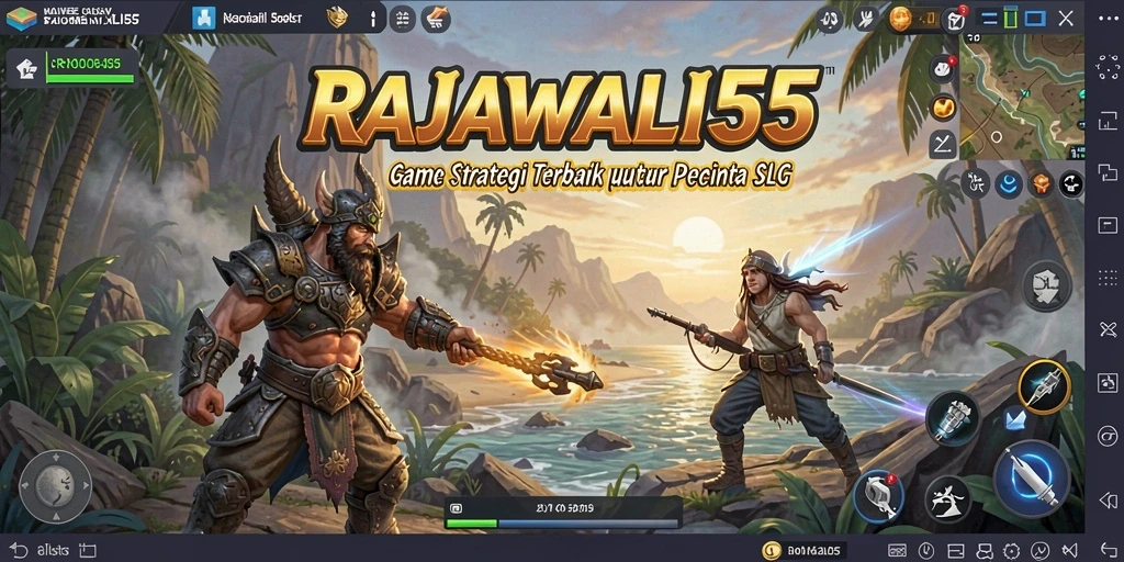 Tangkapan layar RAJAWALI55 menampilkan pertempuran strategis yang mendebarkan.