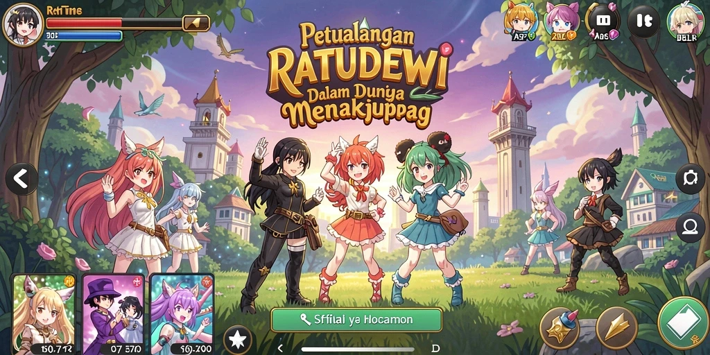 Screenshot menampilkan karakter Anime yang dinamis dalam aksi pertarungan.
