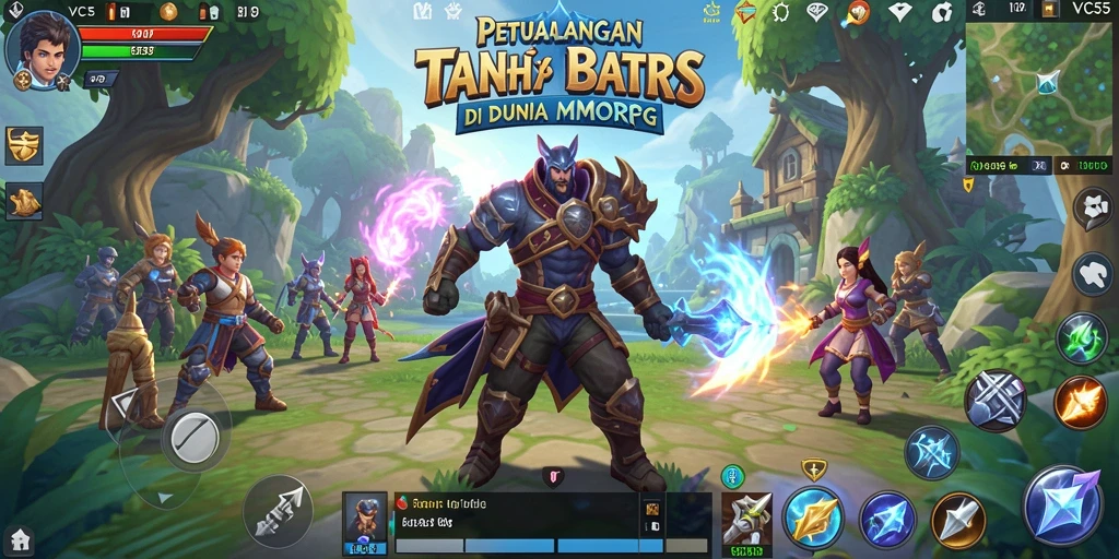 Tampilan gameplay VC55 yang menakjubkan dalam dunia MMORPG.
